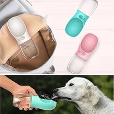 Calperia Seyahat Için Kilitlenebilen Su Sızdırmaz Kabı 350 ml - Taşınabilir Evcil Hayvan Suluğu