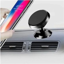 Calperia Dönebilir Mıknatıslı Telefon Tutucu - Araç Içi ve Masaüstü Kullanım Için Siyah