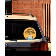 Calperia Arabada Bebek Var Uyarı Etiketi - Sevimli Tasarım