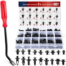 Calperia 190 Adet Araba Tutucu Klips Seti - 18 Farklı Boy, Dayanıklı