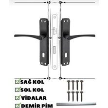Efaks Kapı Kolu Bravo Siyah Aynalı Oda