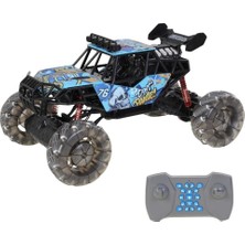Toysturka Drift ve Akrobasi Yapan  Yan Gidebilen LED Işıklı Rc Arazi Aracı – 1:8 Ölçek, Şarjlı Jeep