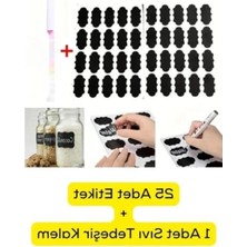 Calperia 25 Adet Silinebilir Baharat Etiketi - Kalem ile Set