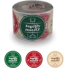 Calperia Afiyet Olsun Etiketi - 500 Adet, 3 Farklı Renk Seçeneği