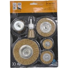 Calperia 6'lı Tel Fırça Seti - Pas, Yağ, Kir ve Boya Çözücü