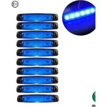 Ahmet Otomotiv (10 Adet) 6 Ledli Parmak LED Mavi Renk 12V-24V
