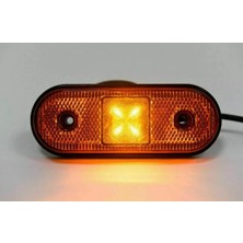 Ahmet Otomotiv 4 Ledli Oval Yan Lamba Braketli