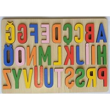Calperia Renkli Ahşap Alfabe Bul Tak Oyunu