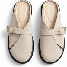 Ne&Ve Shoes Kadife Süet Tokalı Kadın Günlük Rahat Sabo Terlik