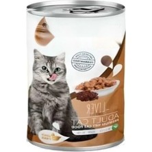 Calperia Gerçek Ciğer Parçalı Yaş Mama, Taze Etli, 400 G x 12 Adet