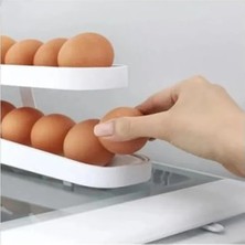 Calperia Iki Katlı Yumurtalık Rafı - Şeffaf Buzdolabı Organizeri