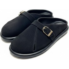 Ne&Ve Shoes Kadife Süet Tokalı Kadın Günlük Rahat Sabo Terlik