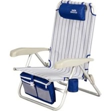 Calperia Geniş Alüminyum Katlanır Plaj Sandalyesi - 5 Kademeli Sırt Ayarı