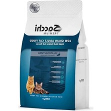 Calperia Somon ve Ton Balıklı Düşük Tahıllı Yetişkin Kedi Maması, 1 kg