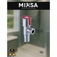 Mixsa Inox Kırmızı Taharat Musluğu, Ara Musluk, Aç Kapa