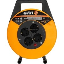 Calperia Dayanıklı Seyyar Kablo, 3x1,5 Mm², 10 M Uzatma Kablosu, Dörtlü Prizli