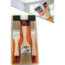 Calperia 3'lü Kestirme Fırça Seti - Boya Uygulama Için Ideal