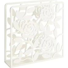 Calperia Çelik Peçetelik - Beyaz, 16X16 cm