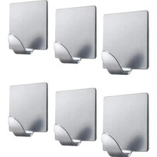 Calperia Yapışkanlı Metal Askı, Gümüş Renk, 2x2 cm