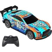 Calperia Uzaktan Kumandalı Drift Arabası, LED Işıklı, 1:22 Ölçek, Şarjlı (Turkuaz)