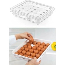 Calperia 30'lu Kapaklı Yumurta Saklama Kabı - Akrilik Plastik, Uzun Ömürlü