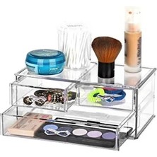 Calperia Şeffaf Makyaj Malzemesi Organizer - Çekmeceli Model