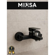Mixsa Siyah Kare Banyo Duş Bataryası Ağır Gövdeli 2 Yıl Garantili, Yerli Üretim