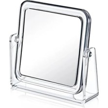 Calperia Çift Taraflı Büyüteçli Makyaj Aynası - 360° Döner Tasarım, Taşınabilir