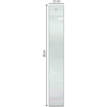 3.5*30 Sedefli Askılı (Askı Kısmı Beyaz) Bantlı OPP (Parlak-Şeffaf) Jelatin 1000 Adet