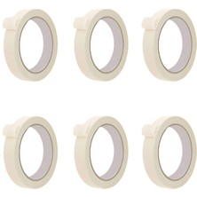 Tify 6 Adet Maskeleme Bandı Boya Bandı 18mm X 25 Metre  Kağıt Bant