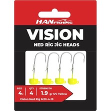 Han Fishing Hanfish Vision Ned Rig UV Yellow Jighead