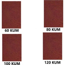 Su Zımparası, Yumuşak Kağıt, Yüksek Kalite 23X28 cm 60,80,100,120 Kum 4 Parça