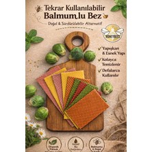Home 9’lu Puantiye Desenli Kumaş Tekrar Kullanılabilen Doğal Balmumlu (Balmumu) Gıda Saklama Bezi