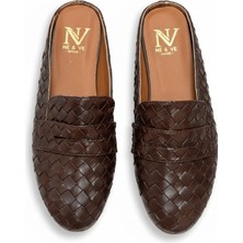 Ne&Ve Shoes Örgü Detaylı Kadın Sabo Terlik
