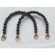 Hobi Durağı 15 cm Uçları Gümüş Metal Halkalı U Model Çanta Sapı-Çiftli