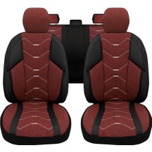Keten-Deri Bordo Koltuk Kılıfı, Hyundai Getz Uyumlu, Şık ve Koruyucu