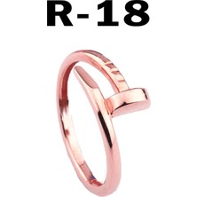 Nkie Jewels Kartier Model Çivi Yüzük Unisex Model - 2168 18 Rose