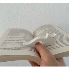 Hakay 4'lü Set Plastik Kedi Şekilli Kitap Tutucu - Dekoratif Okuma Aksesuarı