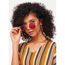 Nkie Jewels Kadın Gözlük Zinciri  Retro Kalın Gold