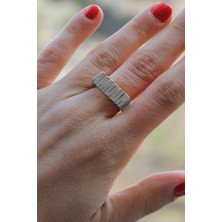 Nkie Jewels Kadın Amour Yazılı Gümüş Renk Ayarlanabilir Yüzük