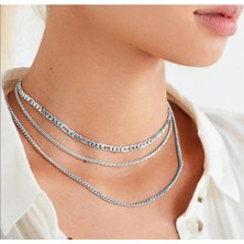 Nkie Jewels Kadın Gümüş Zincir Seti