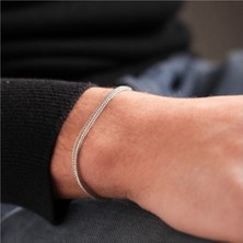 Nkie Jewels Tilki Kuyruğu Gümüş Renk Alaşım Erkek Bileklik Künye