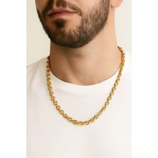Nkie Jewels Altın Renk Doc Model Zincir 55 Cm. Unisex Çelik Kolye - 3345