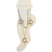 Nkie Jewels Gümüş Renk Asansör Sf 3 Dümen Çelik Halhal - 3485