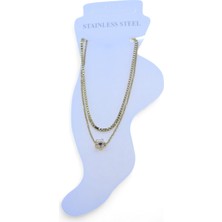Nkie Jewels Altın Renk Asansör Sf Yıldız Çelik Halhal - 3474