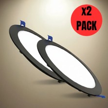 K2 KDL407B Slim LED Panel 2'li Spot Gömme 24W 1920 Lümen - 4000K - Doğal Beyaz
