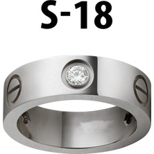 Nkie Jewels Kartier Taşlı Yüzük Silver Renk 18 Numara