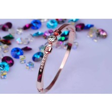Nkie Jewels Rose  Renk Büyük Taşlı Kelepçe Bileklik 761