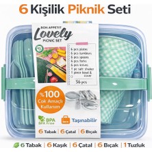 Lovely Piknik Seti 6 Kişilik 32 Parça Yeşil