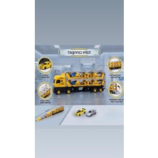 Farbu Oyuncak 2 Metre Transformers Temalı 2 Metal Arabalı 24 Araç Kapasiteli Dev Taşıyıcı Yarış Pistli Oyuncak Tır